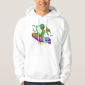 Pizza Party Music Dj Alien Hoodie (Vorderseite)