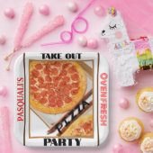 Pizza-Party-NAME ausschmeißen Pappteller (Party)