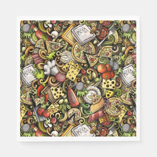 Pizza Party Napkins Serviette (Vorderseite)