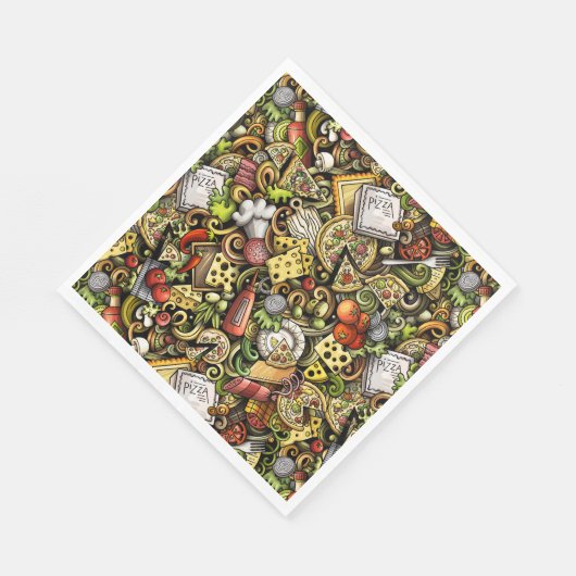 Pizza Party Napkins Serviette (Ecke)