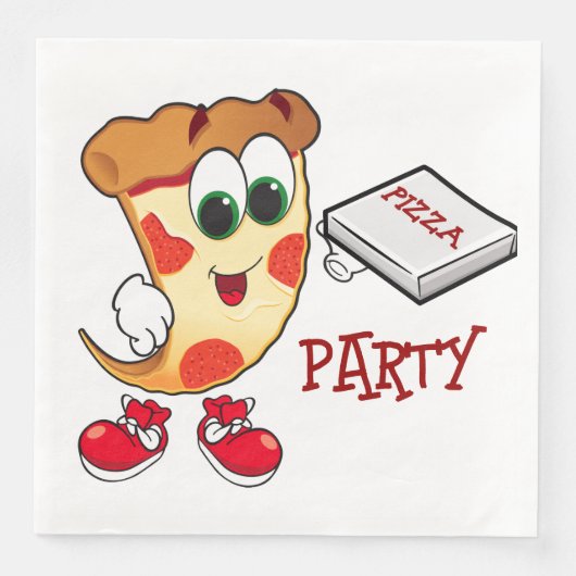 Pizza Party Napkins Serviette (Vorderseite)