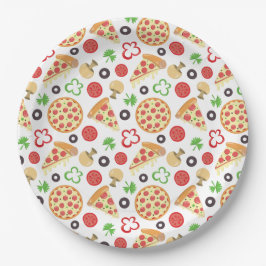 Pizza Party Niedlich Pizza Pattern Kindergeburtsta Pappteller