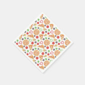 Pizza Party Niedlich Pizza Pattern Kindergeburtsta Serviette (Ecke)