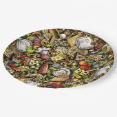 Pizza Party Paper Plate Pappteller (Schrägansicht)