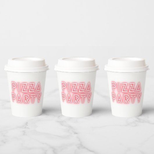 Pizza-Party Pappbecher (Multi)