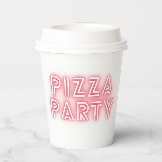 Pizza-Party Pappbecher (Rückseite)