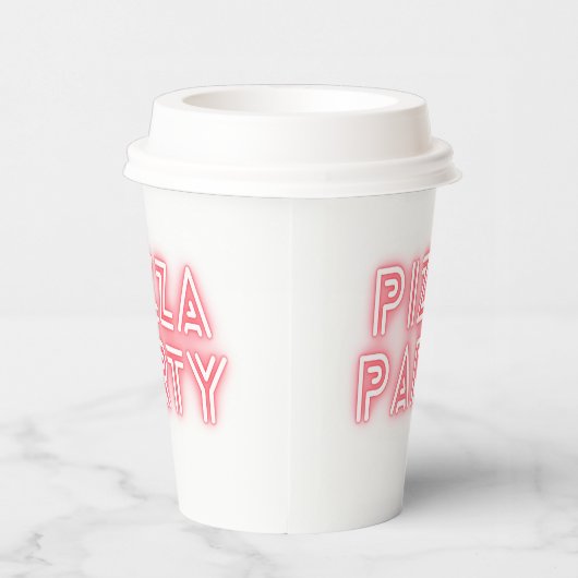 Pizza-Party Pappbecher (Rechts)