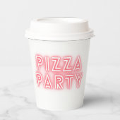 Pizza-Party Pappbecher (Vorderseite)