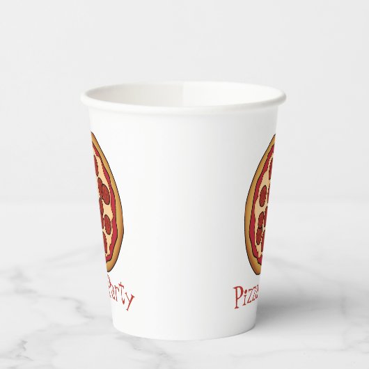 Pizza-Party Pappbecher (Links)