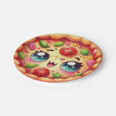 Pizza-Party Pappteller (Schrägansicht)