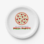 Pizza-Party Pappteller (Vorderseite)