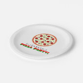 Pizza-Party Pappteller (Schrägansicht)