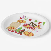 Pizza-Party Pappteller (Schrägansicht)