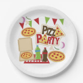 Pizza-Party Pappteller (Vorderseite)