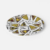 Pizza Party Pattern Plate Pappteller (Schrägansicht)