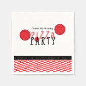 Pizza Party Pepperoni Custom Birthday Party Napkin Serviette (Vorderseite)