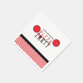 Pizza Party Pepperoni Custom Birthday Party Napkin Serviette (Ecke)