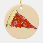 Pizza Party Pepperoni Käse New York Pizzeria Keramik Ornament (Hinten)