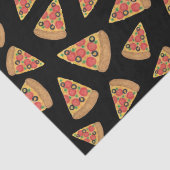 Pizza Party Pepperoni Novelty Black Seidenpapier (Detail)