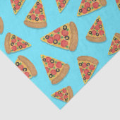 Pizza Party Pepperoni Novelty Blue Seidenpapier (Detail)