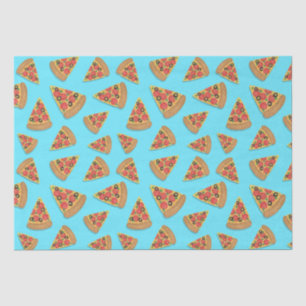 Pizza Party Pepperoni Novelty Blue Seidenpapier