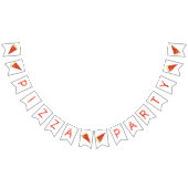 PIZZA PARTY Pepperoni Pie Slice Pizzeria Geburtsta Wimpelkette (Alle)