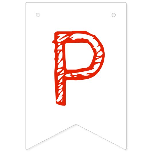 PIZZA PARTY Pepperoni Pie Slice Pizzeria Geburtsta Wimpelkette (Dritte Fahne)