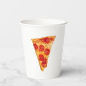 Pizza Party Pepperoni Slice Paper Cup Pappbecher (Rückseite)