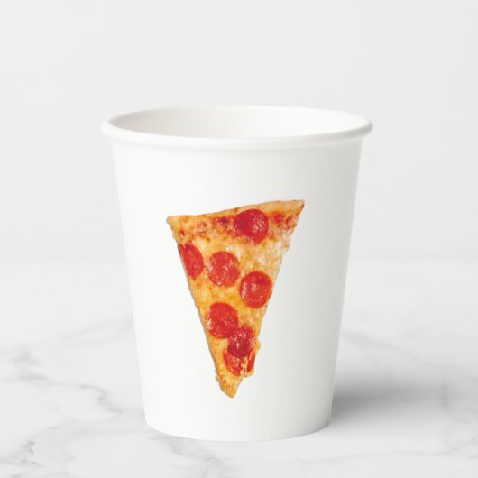 Pizza Party Pepperoni Slice Paper Cup Pappbecher (Vorderseite)