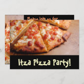 Pizza Party Personalisiert Card Einladung (Vorne/Hinten)