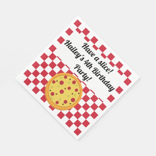 Pizza Party Personalisiert Napkins Serviette (Ecke)