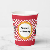 Pizza Party Personalisiert Pappbecher (Links)