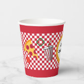 Pizza Party Personalisiert Pappbecher (Vorderseite)