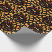 Pizza Party Personalisierter Kindergeburtstag Geschenkpapier (Ecke)