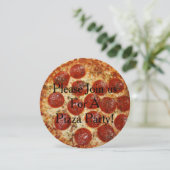 Pizza Party Pizza Einladung (Stehend Vorderseite)