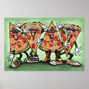 Pizza-Party-Plakat Poster