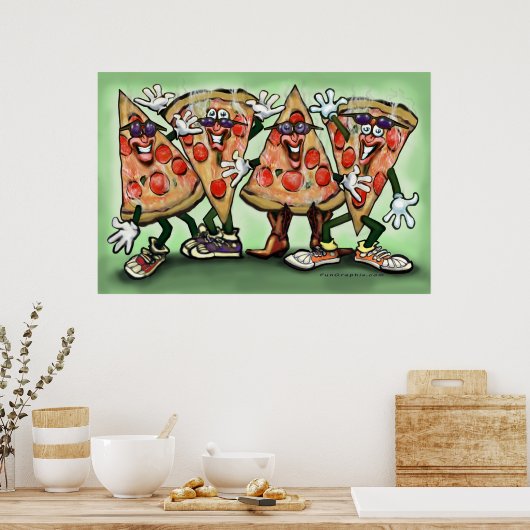 Pizza Party Poster (Küche)