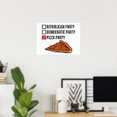 Pizza-Party Poster (Heimbüro)