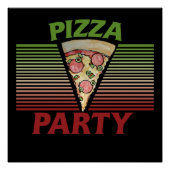 Pizza-Party Poster (Vorderseite)