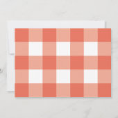 Pizza Party Red Gingham Foto Geburtstag Einladung (Rückseite)