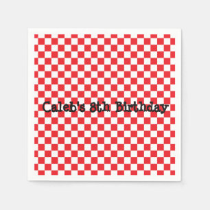 Pizza-Party rote Checker Geburtstags-Party Serviet Serviette