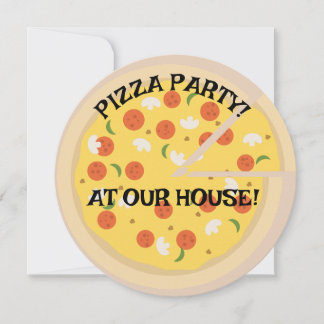 PIZZA-PARTY! RUNDE KUSTOM-ERSUCHUNGEN EINLADUNG