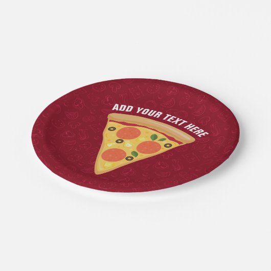 Pizza-Party-Scheibe der Ananas-Pepperoni-Torte Pappteller (Schrägansicht)