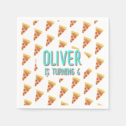 Pizza-Party Serviette (Vorderseite)