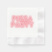 Pizza-Party Serviette (Vorderseite)