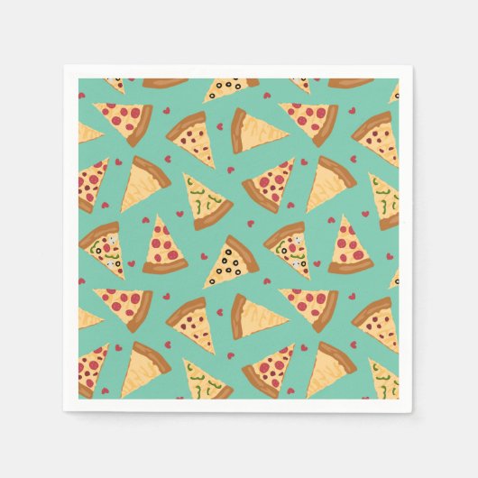 Pizza-Party Serviette (Vorderseite)