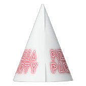 Pizza Party Simple Partyhütchen (Rückseite)