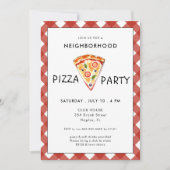 Pizza-Party | Sommerblock-Party Einladung (Vorderseite)