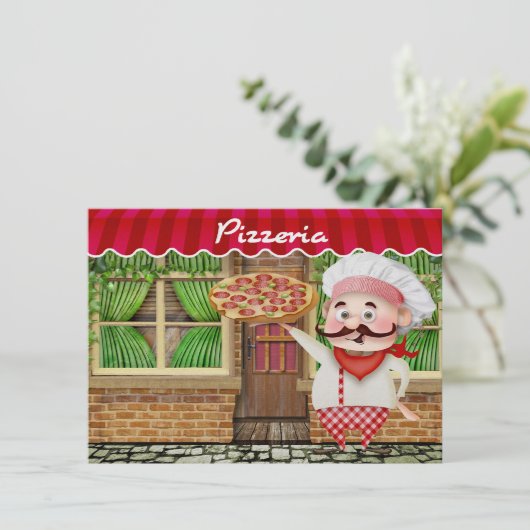 Pizza Party - SRF Einladung (Stehend Vorderseite)