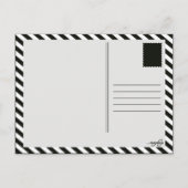 Pizza Party Streifen Einladungspostkarte (Rückseite)